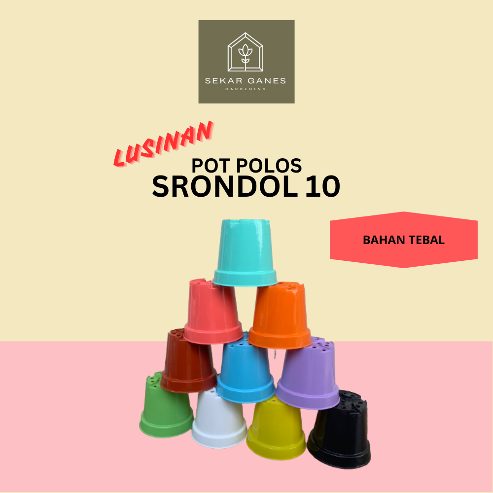 PAKETAN LUSINAN Pot 10 Hitam Putih Pink HIjau Orange Biru Kuning Warna Warni Isi 12 Pcs TERMURAH GRO