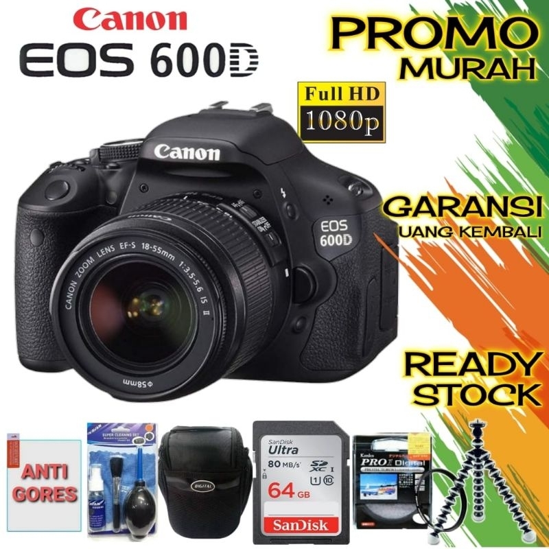 CANON 600D LENSA 18-55MM IS II GARANSI DAN ORIGINAL