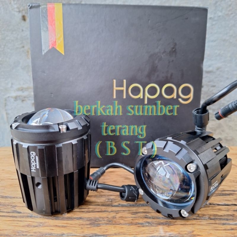 hapag mp5 plus lampu sorot tembak kabut putih kuning foglamp mobil led 100 watt