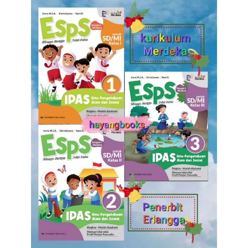 Buku ESPS IPAS Kelas 1 SD Kurikulum Merdeka Penerbit Erlangga