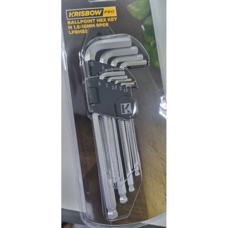 Krisbow Kunci L Set Ballpoint Hexagonal