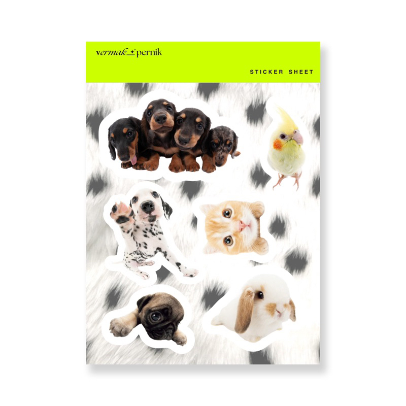

Sticker Sheet Cute Animal Aesthetic Stiker Lucu untuk dekorasi, Deco Pola, Journaling, Phonecase, Scrapbook