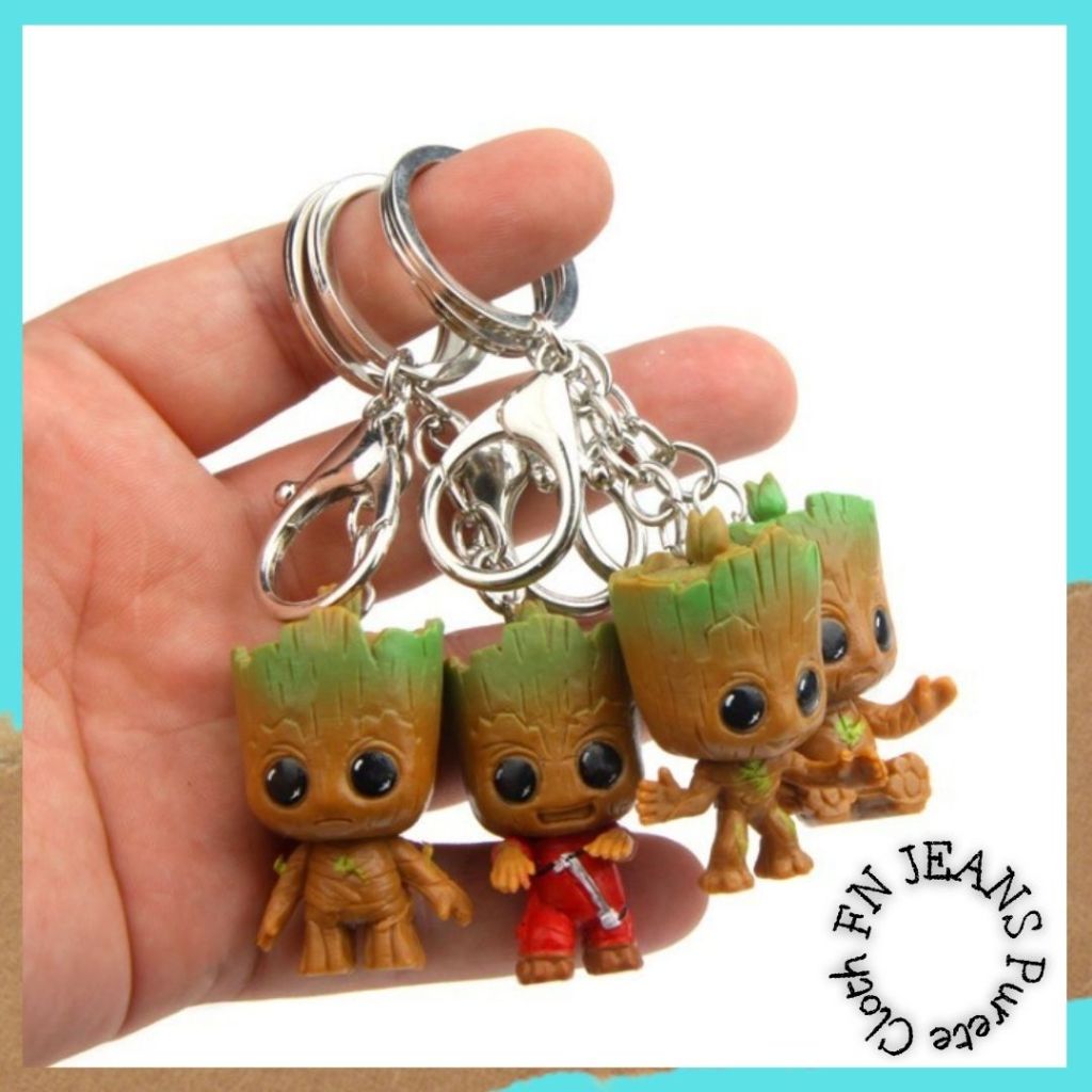 Little Baby Groot Gantungan Keychain Guardian Of Galaxy Groot Edition KYC 21