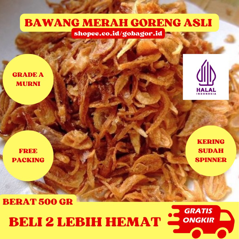 

[500 GR] BAWANG GORENG MURNI GORBAGOR