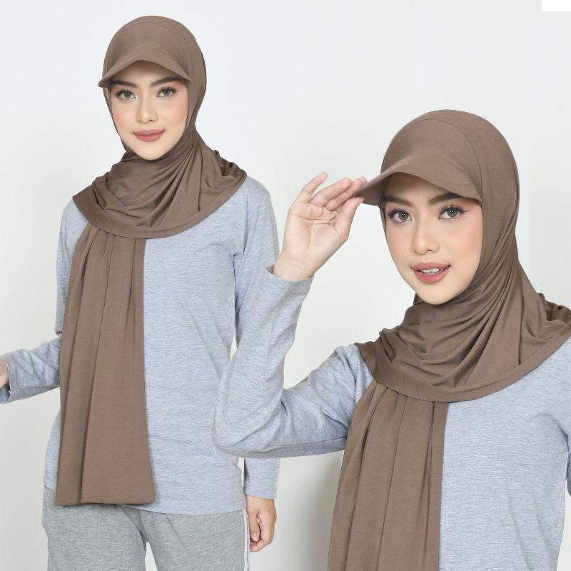 JILBAB PASHMINA TOPI JERSEY/HIJAB SPORT INSTAN/PASHMINA TOPI JERSEY/KERUDUNG INSTAN TERBARU