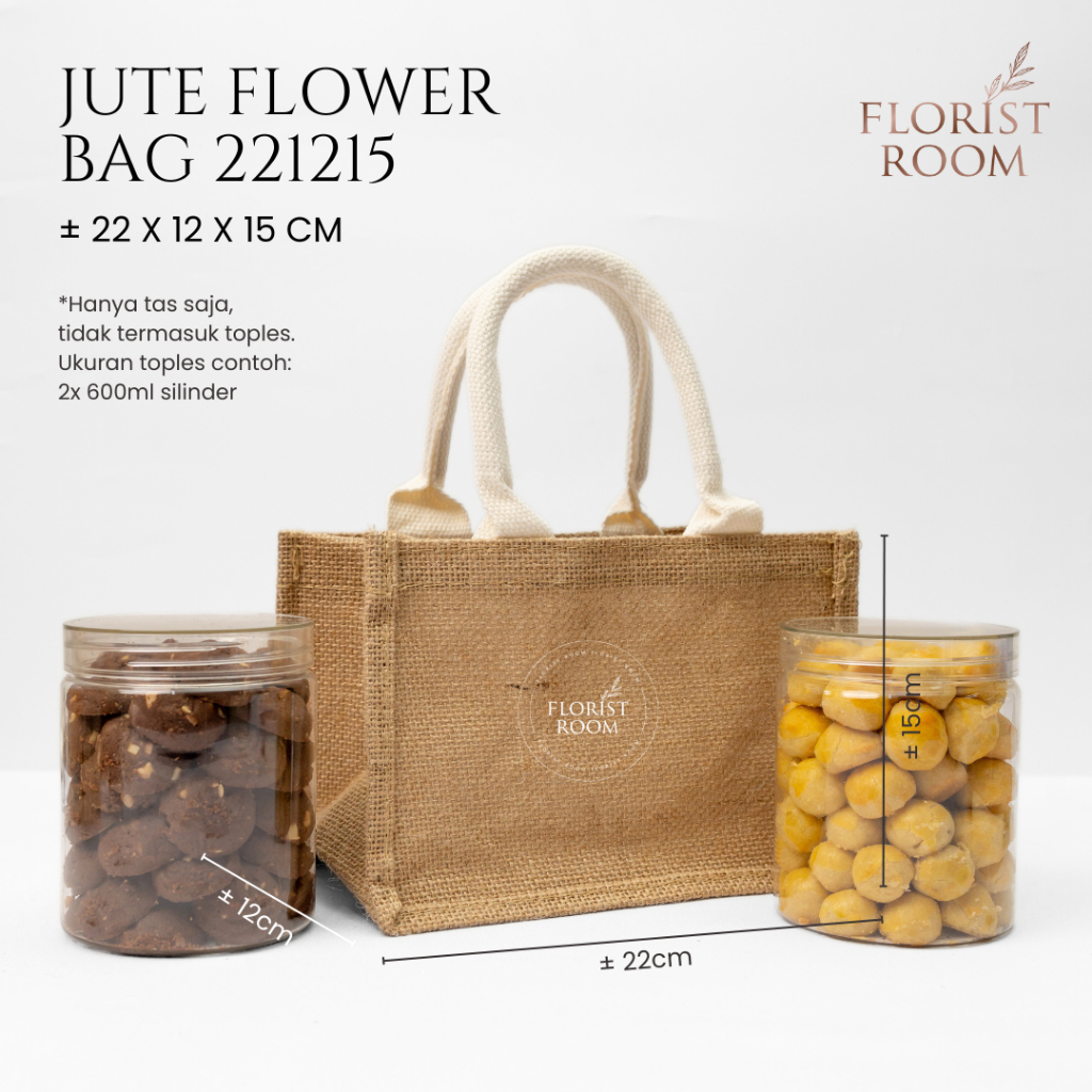 

1 Pc Jute Flower Bag 221215 - Tas Hampers