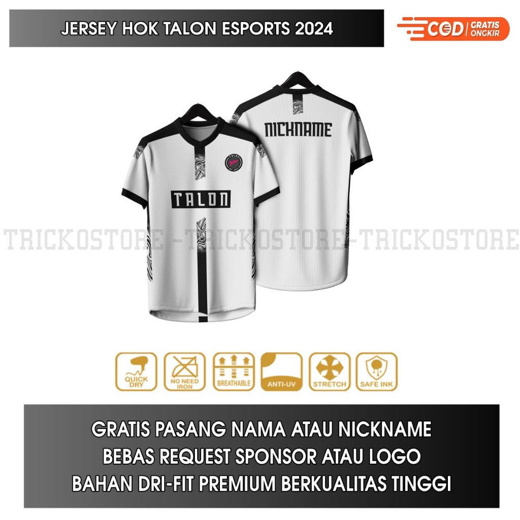 JERSEY HONOR OF KINGS (HOK) TALON ESPORTS GRATIS PASANG NAMA BEBAS REQUEST PREMIUM KUALITAS TINGGI