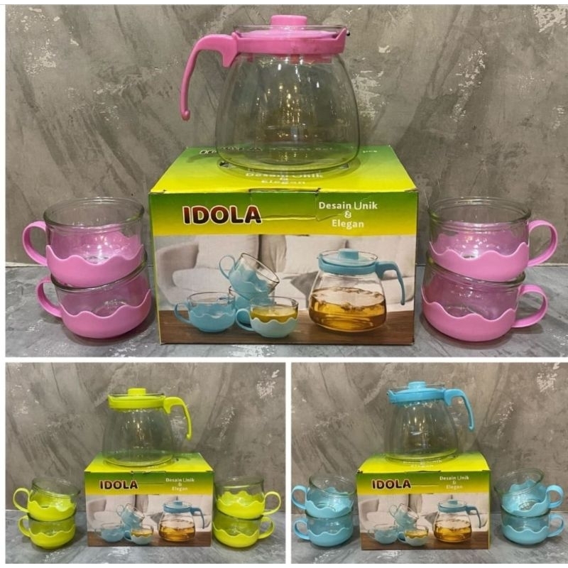 Teapot Kaca Tanpa Saringan