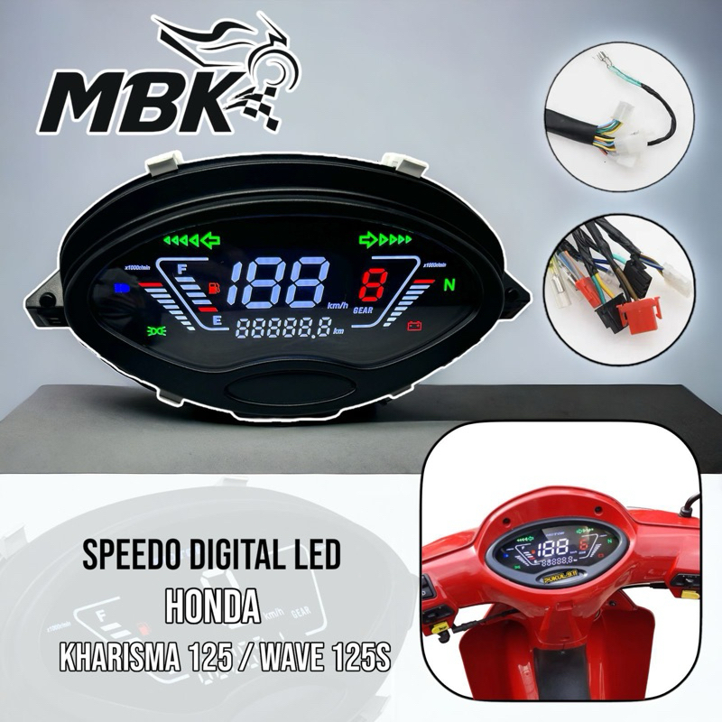 SPEEDOMETER DIGITAL LED ASSY HONDA KHARISMA 125 WAVE 125X