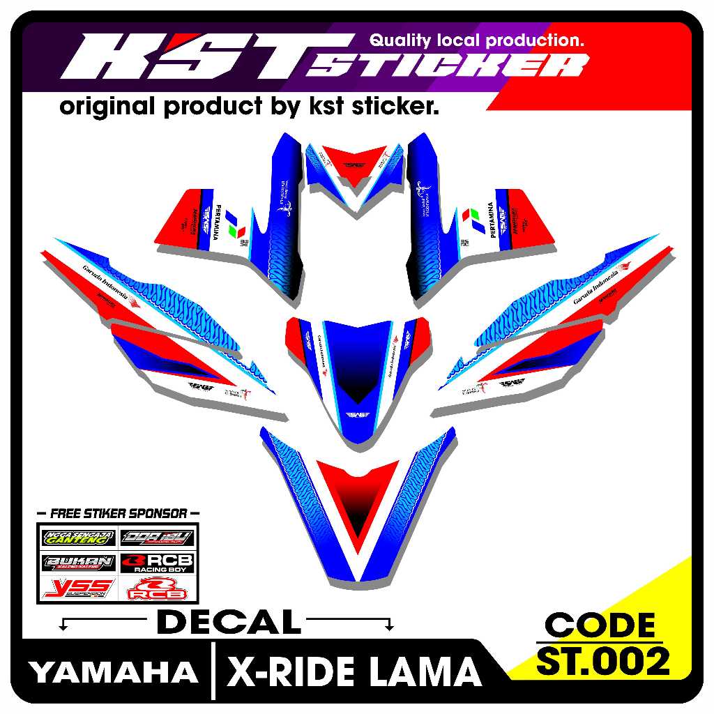Decal Full Body X-Ride Lama/Old - Decal Full Body Yamaha X-Ride Lama/Old. ST.02