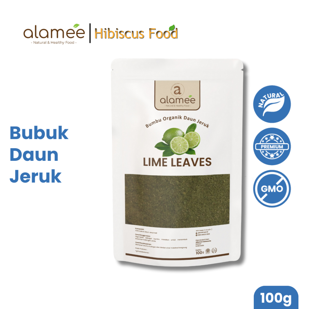 

ALAMEE Daun Jeruk Bubuk Lime Powder Bumbu Dapur Instan Organik Murni Asli Tanpa Campuran 100g