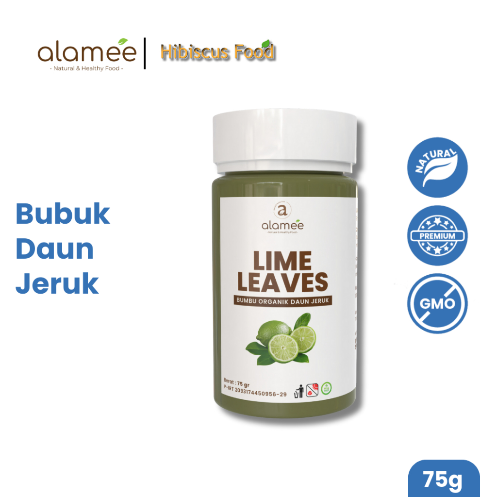 

ALAMEE Daun Jeruk Bubuk Lime Powder Bumbu Dapur Instan Organik Murni Asli Tanpa Campuran Tabur 75g