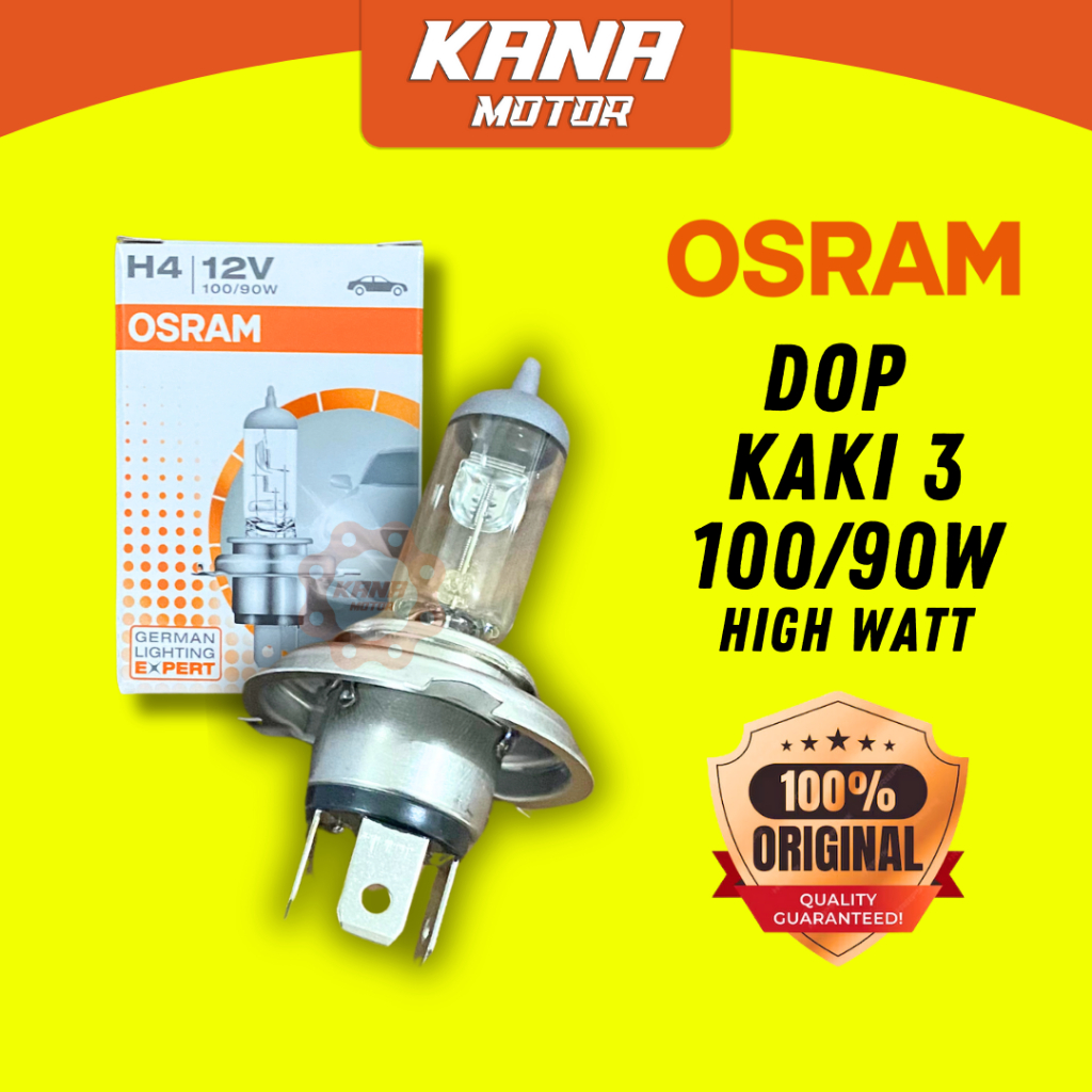 BOHLAM DOP LAMPU DEPAN  HALOGEN STANDARD OSRAM HS1 12V 100/90W KAKI 3 / SCOOPY OLD CBR 150 VERZA VIX