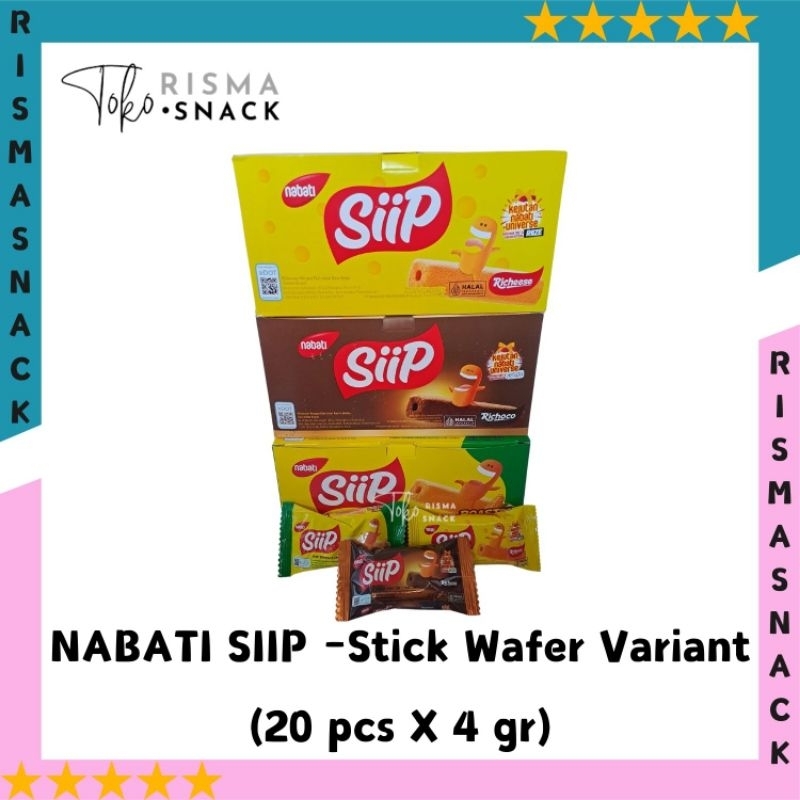 

Nabati Siip Wafer Stick All Variant kemasan (20pcs x 4gr)