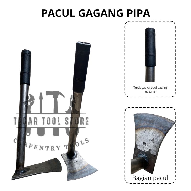 PACUL MINI GAGANG PIPA BAHAN BAJA PER
