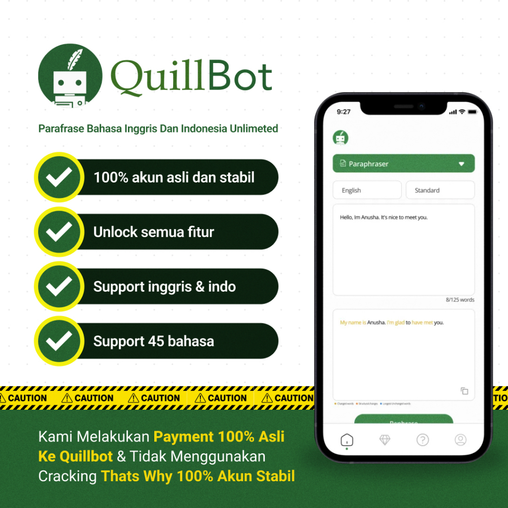 Quillbot parafrase unlimited lifetime