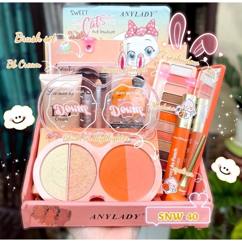 PAKET MAKE UP PEACH LENGKAP 7 IN1/ PAKET PEACH ORANGE