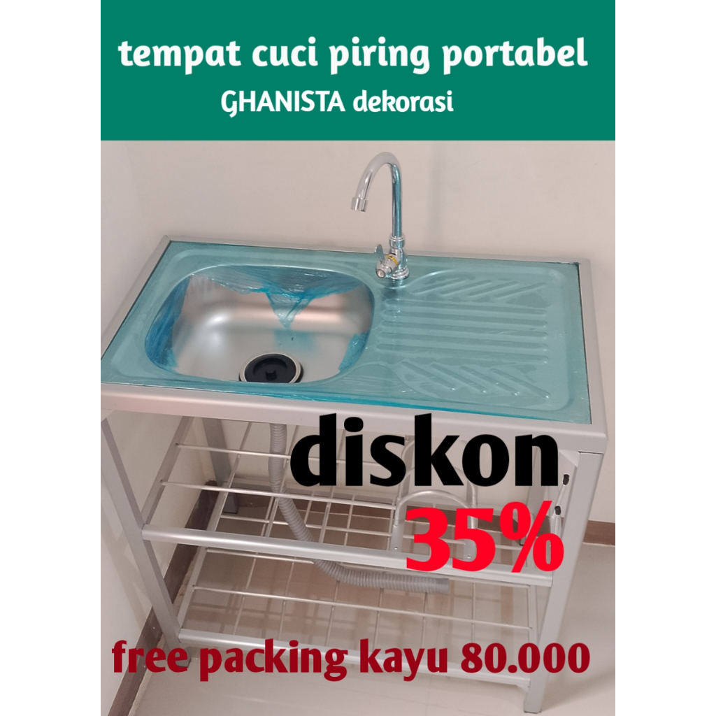 Wastafel bak cuci piring bongkar pasang minimalis