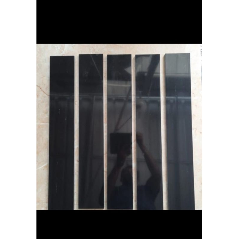 granit list plint 10x60 hitam polos