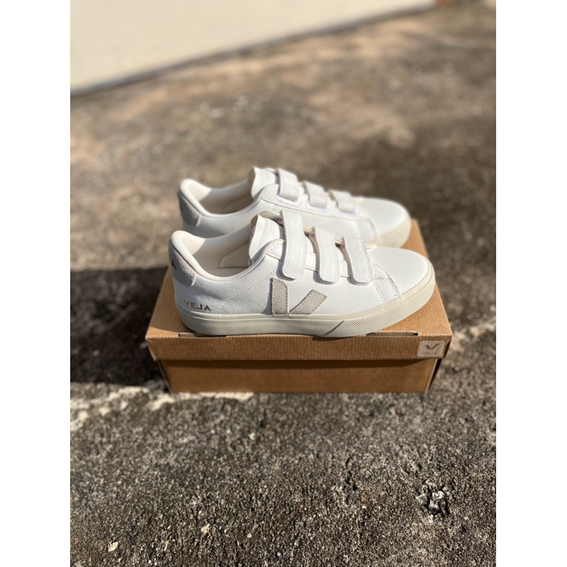 VEJA VELCRO RECIFE WHITE NATURAL 100% ORIGINAL