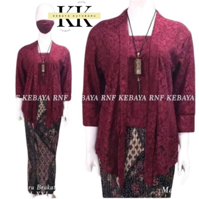 Atasan baju kebaya kutubaru brokat / brokat modern / untuk acara kondangan / pertunangan / wisuda / 