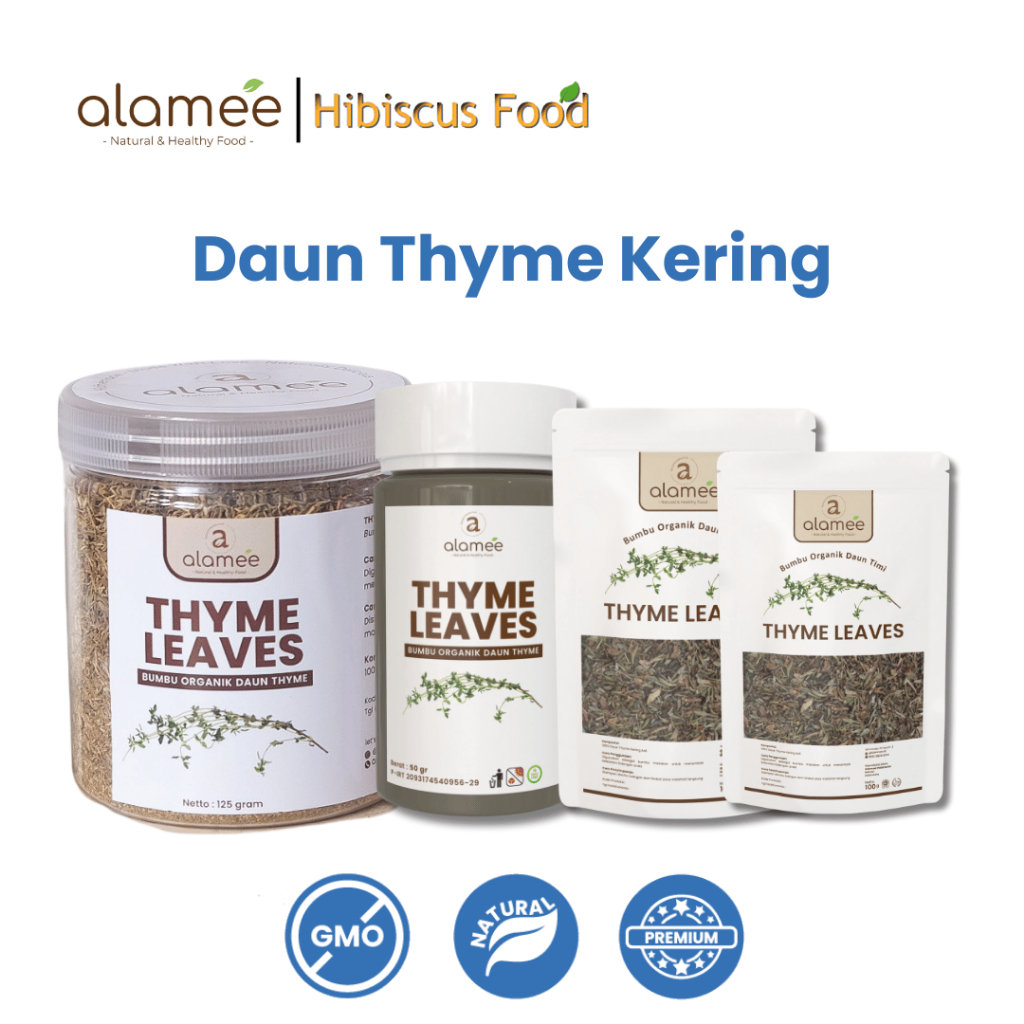 

ALAMEE Thyme Kering Daun Timi Bumbu Dapur Organik Garnish Dried Leaves Murni Asli Tanpa Campuran