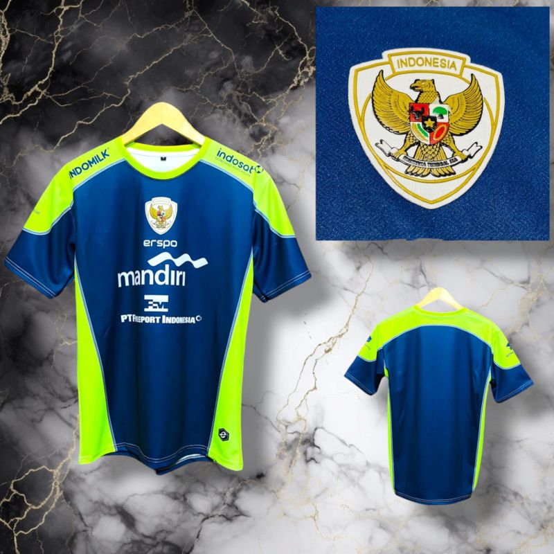 jersey latihan timnas Indonesia / jersey garuda/jersey timnas Indonesia BIRU HIJAU