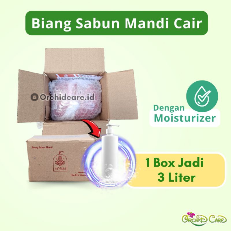 Athari Biang sabun mandi cair 1box jadi 3 liter