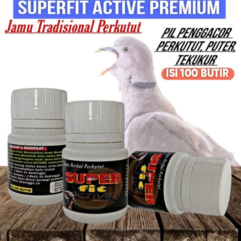 PROMO!!! SUPERFIT PREMIUM JAMU 100 BUTIR PILS Penggacor perkutut puter tekukur suplementobat cepat g