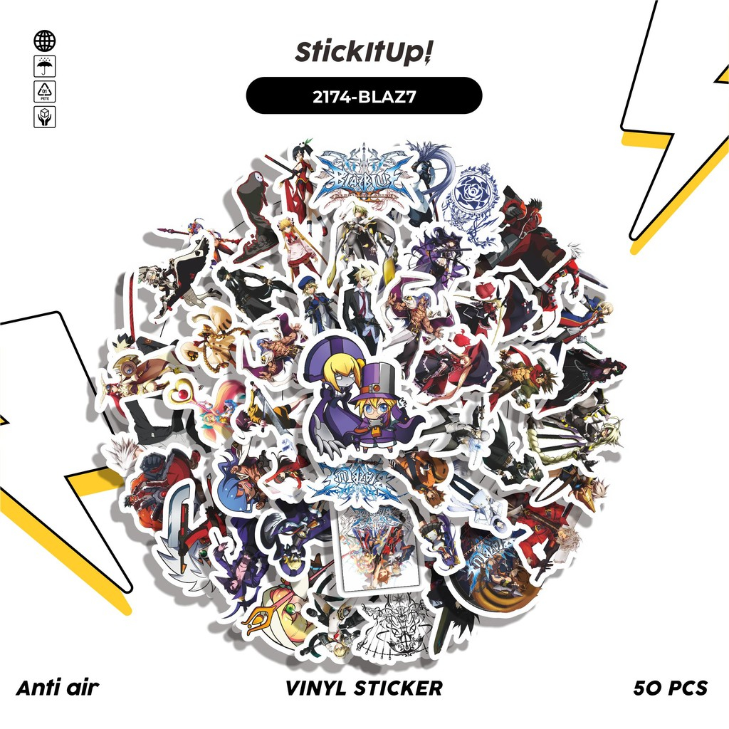

COD✨ 50 Pcs Stiker Pack GAME SERIES BLAZBLUE CHARACTER MIX 07 Lucu Aesthetic Vynil Waterproof untuk Freebies Sticker Buku Journal Casing HP Laptop
