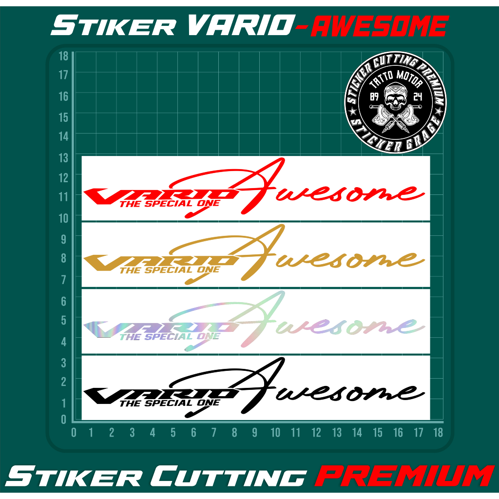 Stiker Vario Keren Vario Awesome Signature Sticker Cutting Variasi Motor Keren Kece Viral