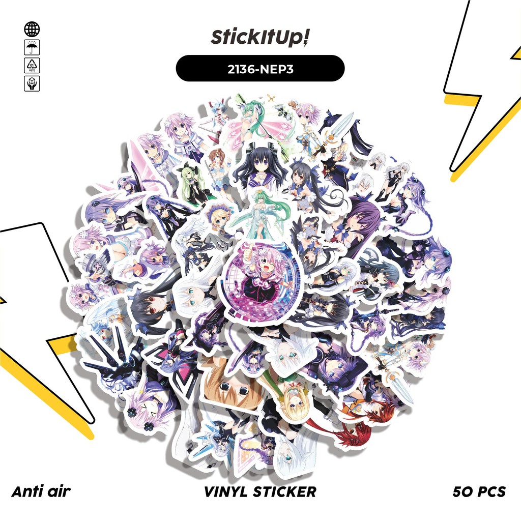 

COD✨ 50 Pcs Stiker Pack GAME SERIES NEPTUNIA UNIVERSE CHARACTER MIX 03 Lucu Aesthetic Vynil Waterproof untuk Freebies Sticker Buku Journal Casing HP Laptop