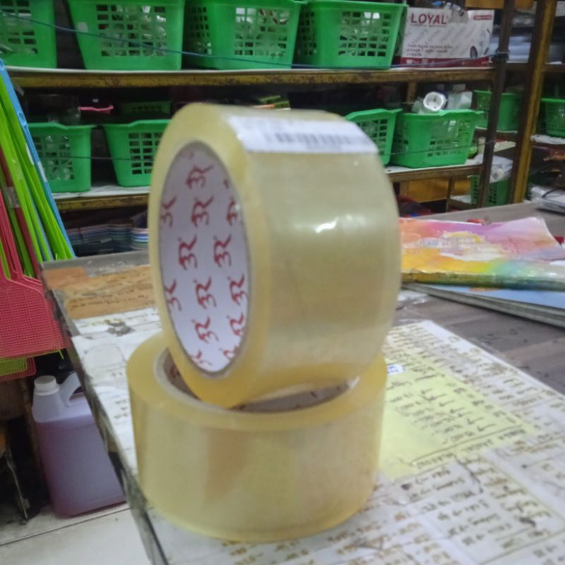 Sealtape/Solatip/Lakban Bening Merek 3R 0.5-2in Perekat Kuat
