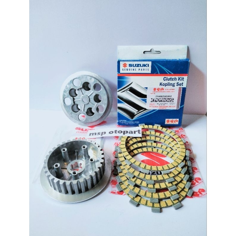 PAKET PLAT PELAT KAMPAS KOPLING + LAWAN KAKI 5 + KAKI 5 KOPLING SUZUKI SATRIA FU 150 OLD SATRIA FU15