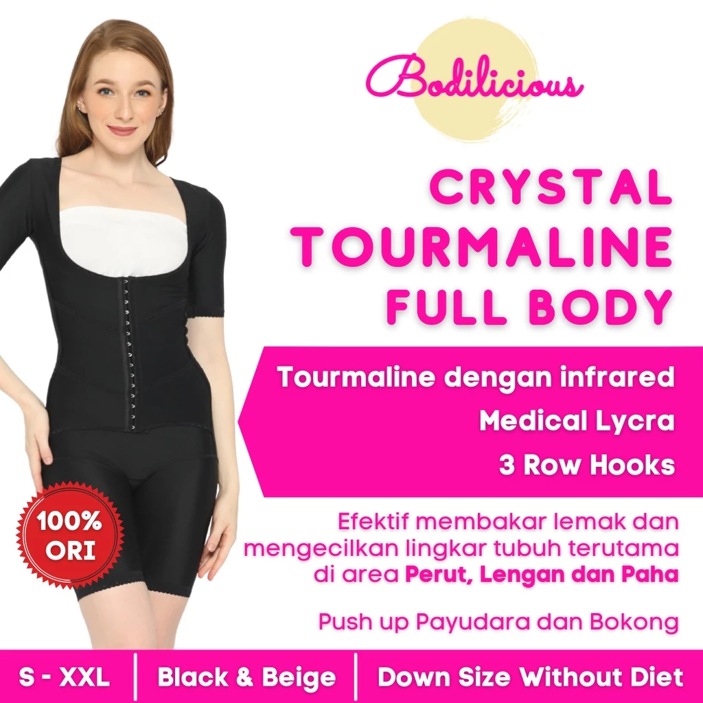 CRYSTAL TOURMALINE FULL BODY SLIMMING / FULL BODY SHAPER / KORSET PEMBAKAR LEMAK / TURMALIN / PELANG