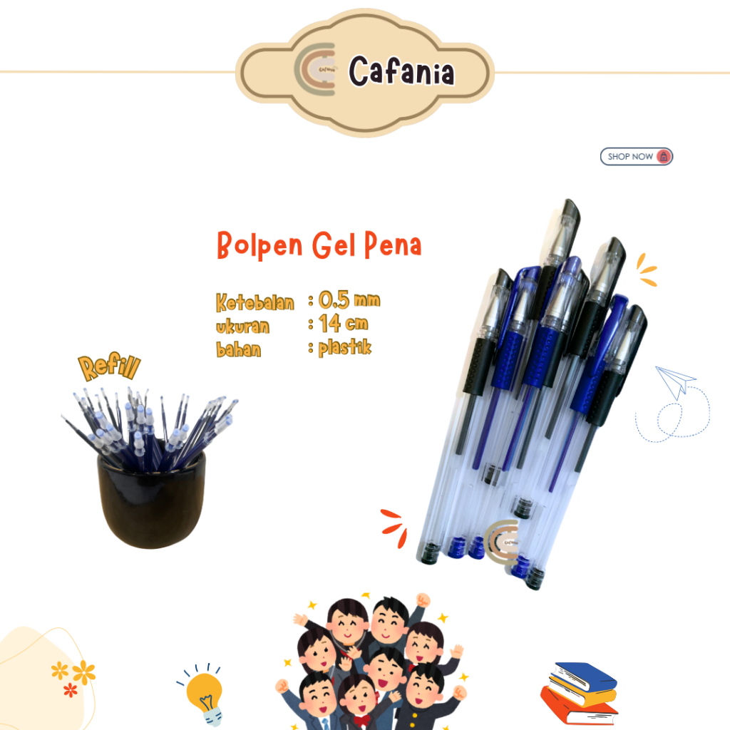 

Bolpen Cair Gel Pen free refill tinta Pena Cair Ballpoint Terjangkau Pulpen Hemat Alat Bolpoin Stationery