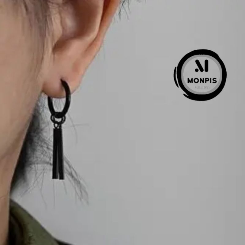Anting Pria Anting cowok Anting titanium Anting korea Anting hoops Anting balok Anting panjang Antin
