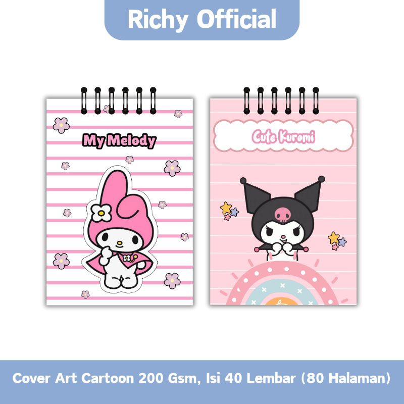 

buku catatan karakter sanrio / diary tema lucu sanrio / diary lucu