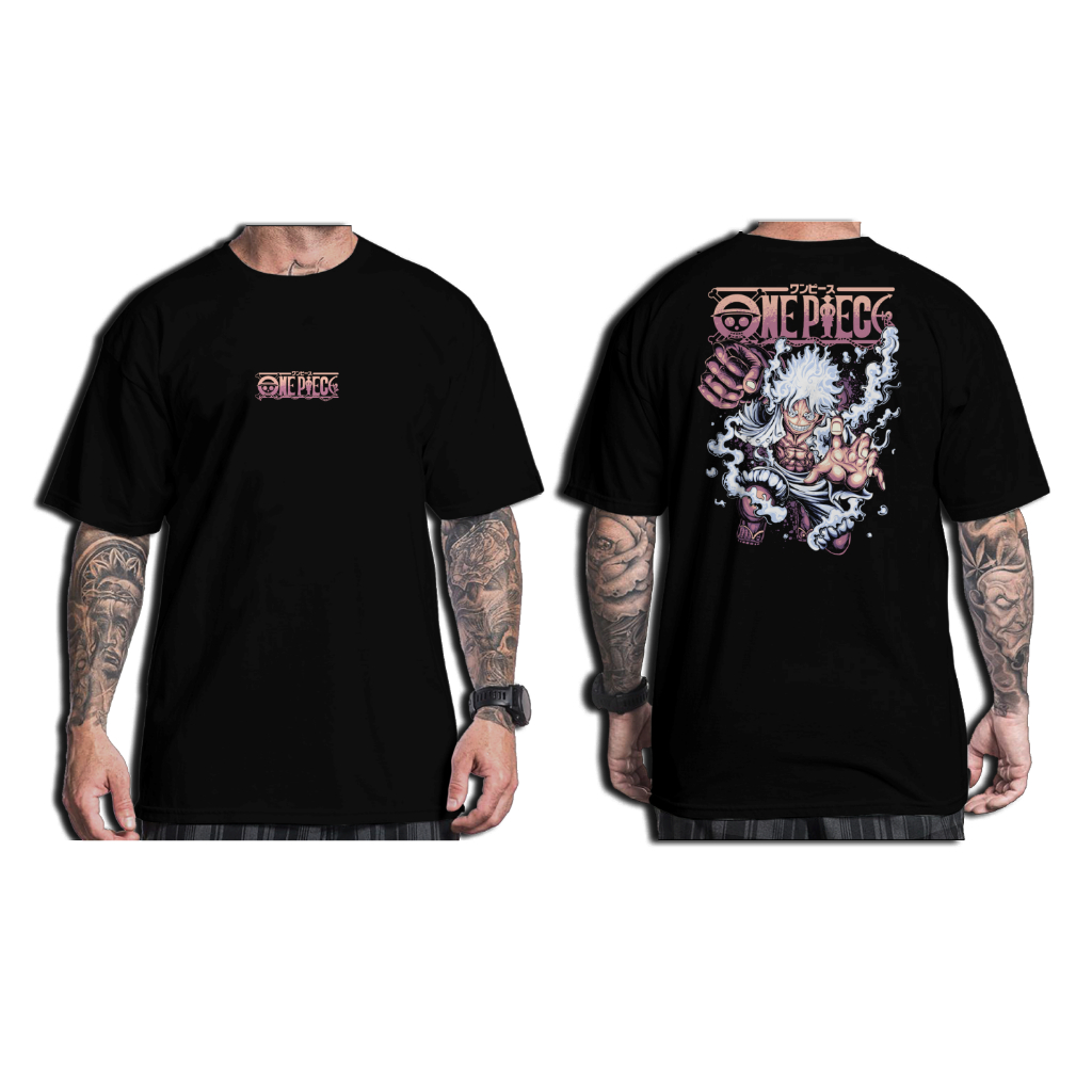 Distinct Kaos pria Monkey Gears five One Piece XL