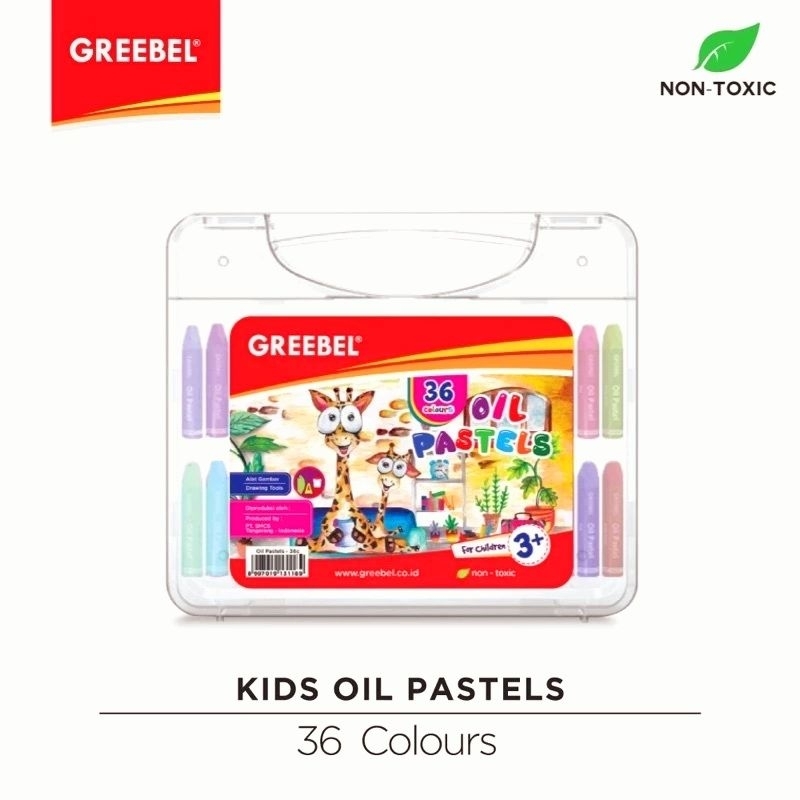 

GREEBEL CRAYON 36 WARNA / OIL PASTEL GREEBEL / CRAYON KIDS GREEBEL
