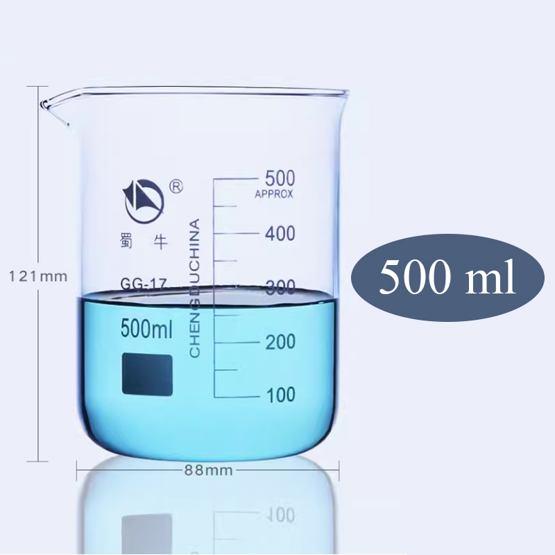 Beaker Glass 500ml / Gelas Kimia Ukur 500ml