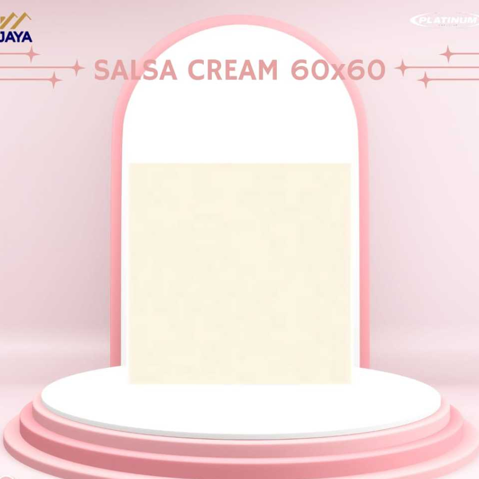 KERAMIK LANTAI GLOSSY HALUS SALSA CREAM 60 X 60 PLATINUM