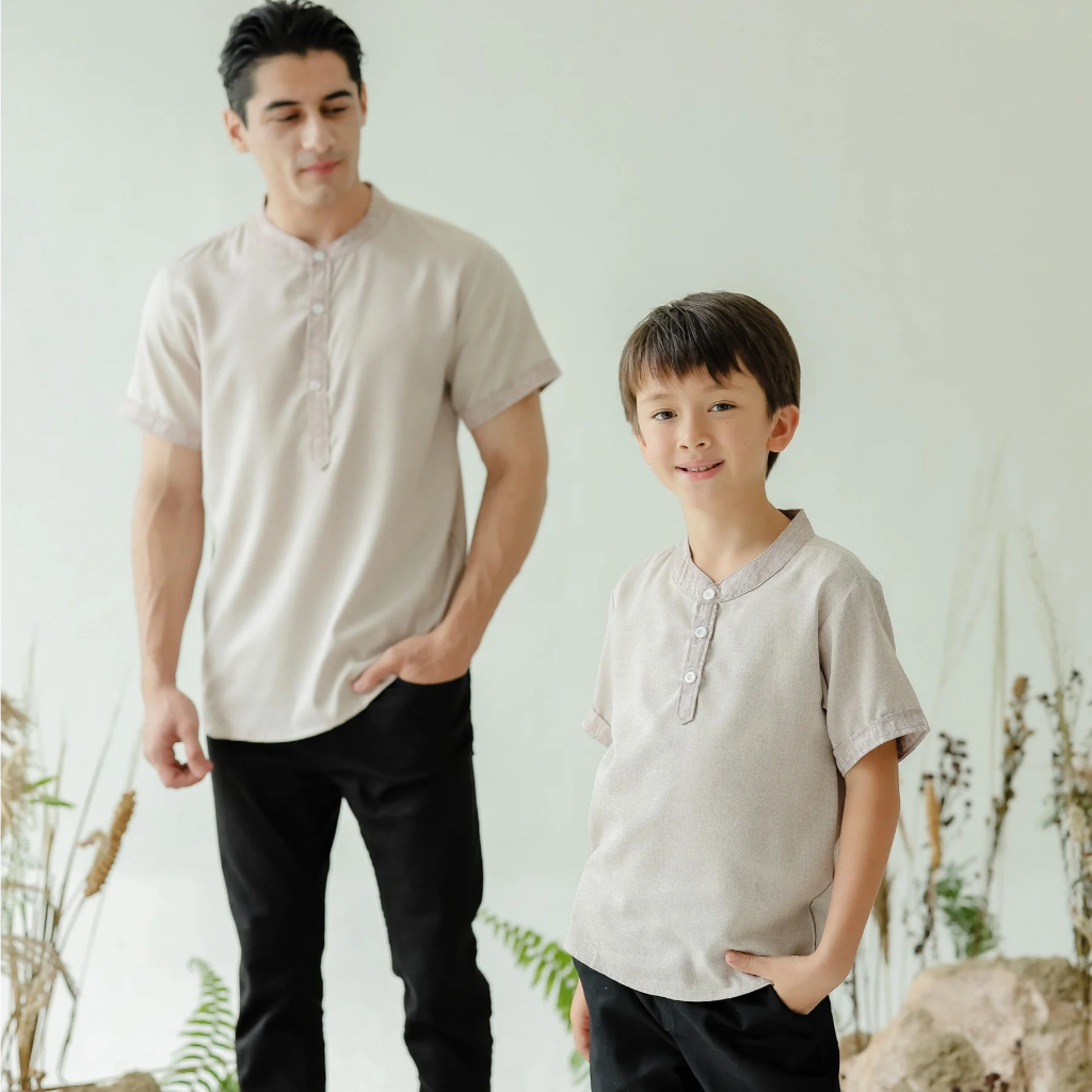 ZIEL KIDS - Raffi Koko Exclusive Rose Gold & Brown  / Baju Koko Anak / Raya