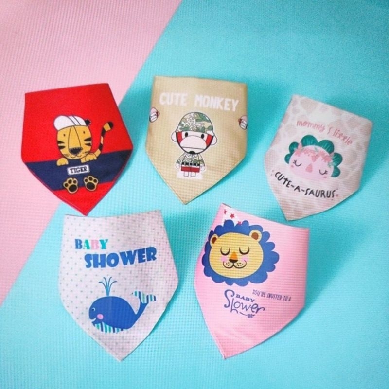 Celemek Makan Bayi Baby Slabber Bib /celemek bayi /Handuk Liur Karakter Slabber Bayi Celemek Bayi Mu