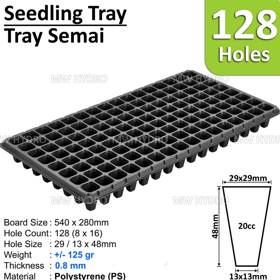 DISKON BESAR Tray Semai  Seedling Tray  128 lubang  8 mm