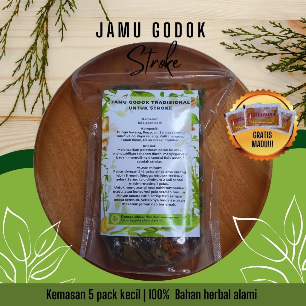 

Jamu Godok Tradisional Untuk Stroke Isi 5 Pack Kecil