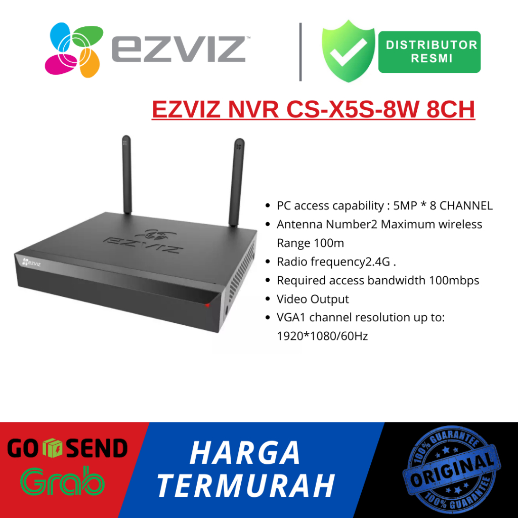 EZVIZ NVR CS-X5S-8W 5MP 8CH