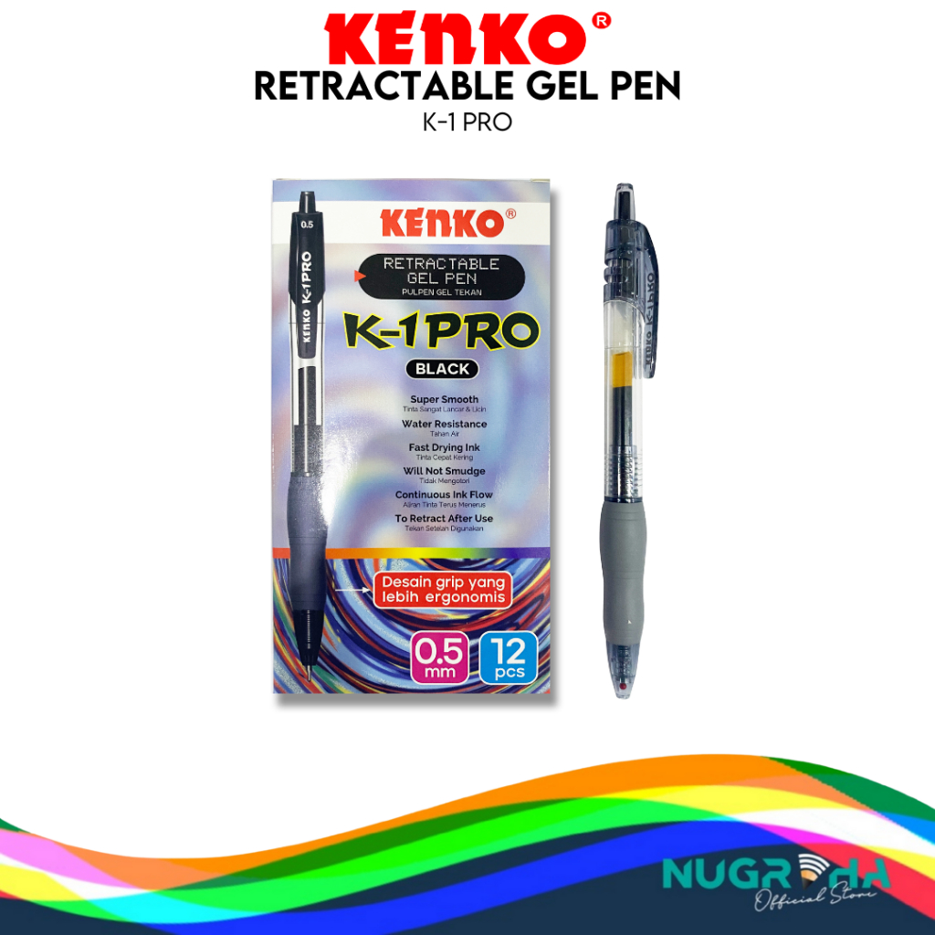 

BALLPOINT / PULPEN / PENA GEL KENKO K-1 PRO 0.5 MM