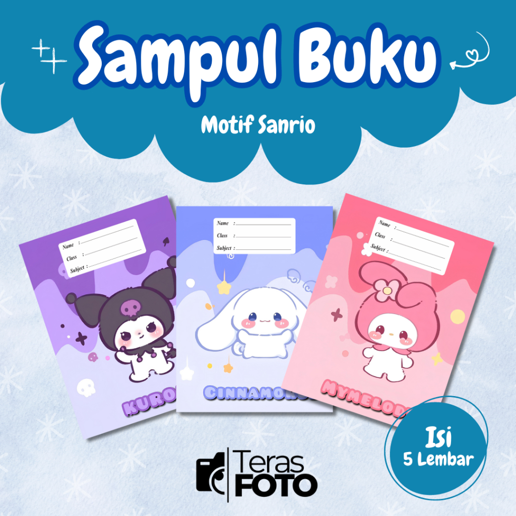 

(Isi 5 Lembar) SAMPUL BUKU MOTIF ESTETIK SANRIO/ SAMPUL BUKU TULIS SIDU CAMPUS BIGBOSS / SAMPUL BUKU BOOK COVER A5/B5 / SAMPUL BUKU AESTHETIC