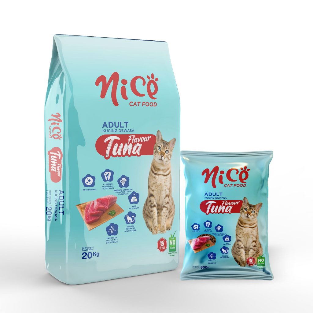 Makanan Kucing Nice Rasa Tuna 20kg Makanan Kucing Karungan